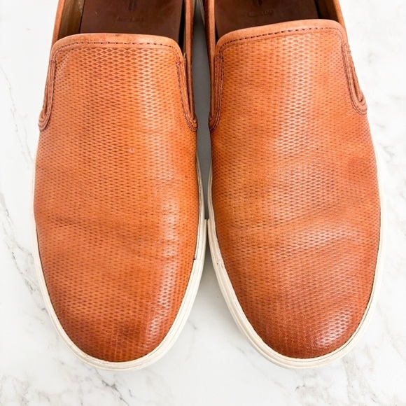 Frye Men’s Brett Perf Leather Slip On Loafers Sz 10.5 main image 5